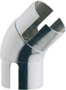 Manchon de jonction 135° chromé pour main courante Ø40mm